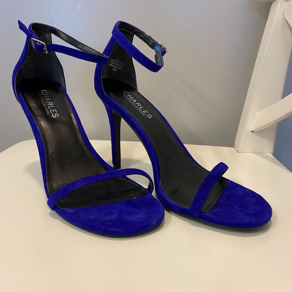 Charles by Charles David Blue Suede Heels [Size 8M]